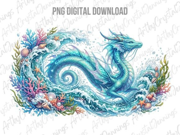 Download Watercolor Ocean Wave Water Dragon PNG - Wave Collection