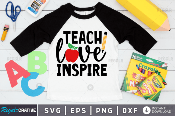 Download FREE Teach Love Inspire Svg Design - Love Collection