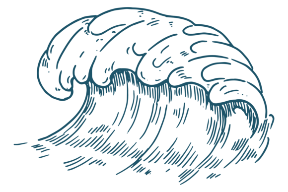 Download Wave Motion Drawing. Surfing Ocean Water - Wave Collection
