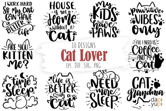 Download Cat Lover Bundle, Funny Cat Quotes - Love Collection
