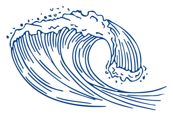 Download Surf Wave Hand Drawn Sketch. Sea Storm - Wave Collection