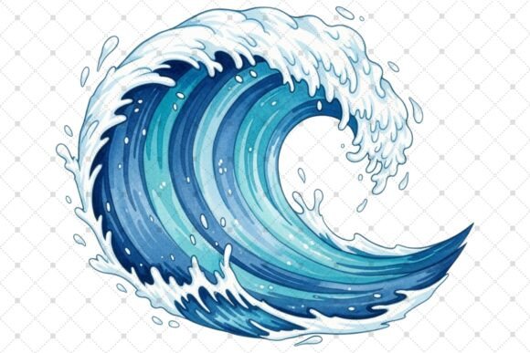 Download Crashing Ocean Wave Illustration - Wave Collection