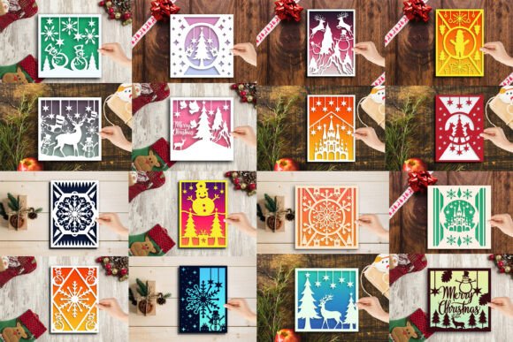 Download Laser Cut Christmas Card SVG Bundle - Christmas card svg Collection
