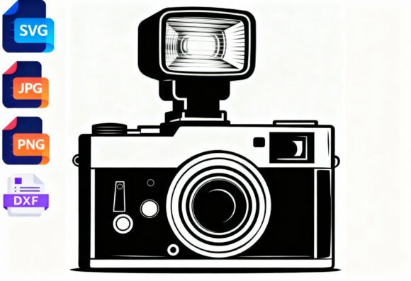 Download Vintage Camera Flash SVG DXF PNG JPG - Flash svg Collection