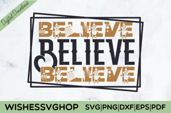 Download Believe Christmas Craft SVG PNG - Christmas craft svg Collection
